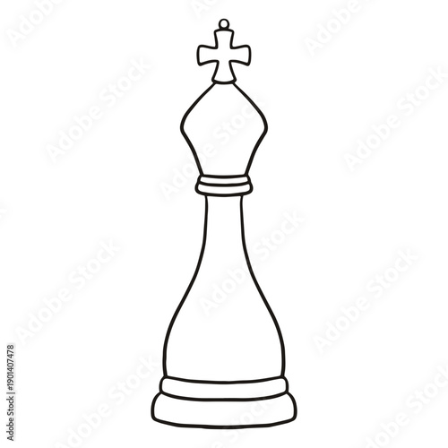 King simple chess piece stroke