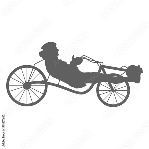 Person riding recumbent bike