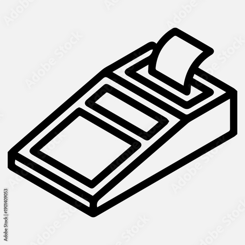 Cash register icon background