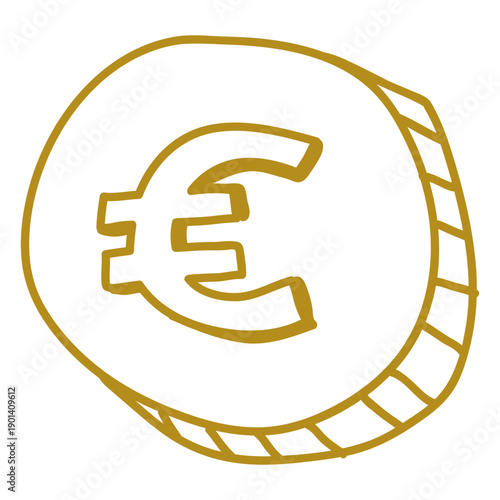 Coins doodle euro