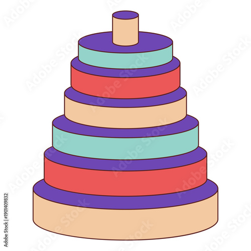 Ring stacker toddler toy