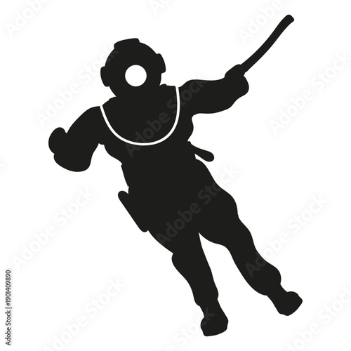 Scuba diver floating