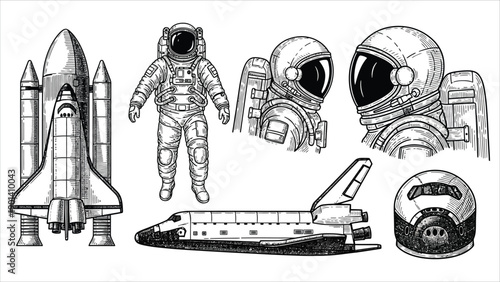 Set of vector object of space