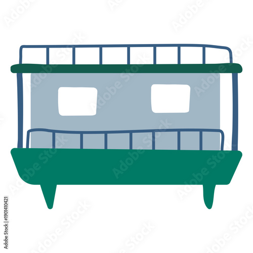 Ferry flat front view