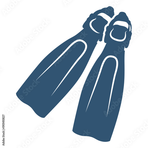 Blue fins scuba diving gear