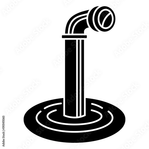 Submarine periscope above water