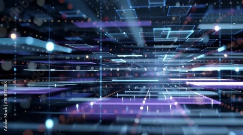 AI Technology Innovation Background for Business and Automation