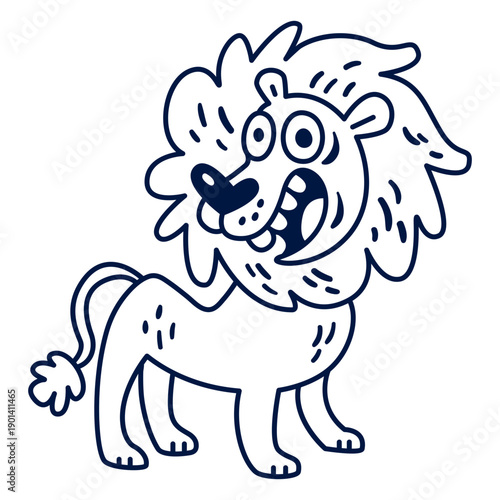 Canvas Print Lion cartoon character