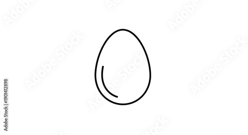 Close-up of Raw Chicken Egg on White Background for Food and Cooking Content