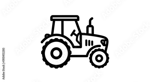 Icon of a Compact Tractor for Agricultural and Farming Use