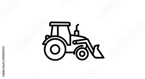 Modern Tractor Equipment for Agriculture in Rural Environment