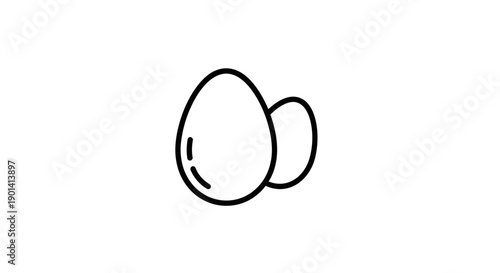 Simple Hand-Drawn Illustration of a Fresh Egg for Food Packaging Design