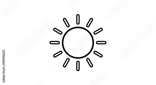 Minimalist Sun Icon for Weather or Nature-themed Content