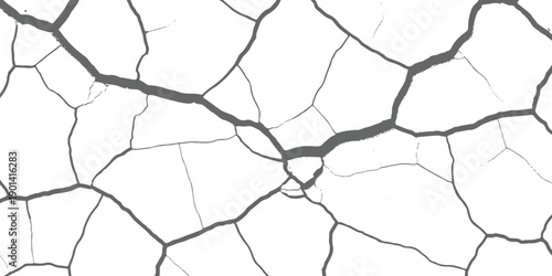 A detailed look at a surface covered in a complex pattern of cracks and fissures