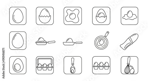 Close-up of Fresh Eggs and Kitchen Cooking Utensils for Breakfast Preparation