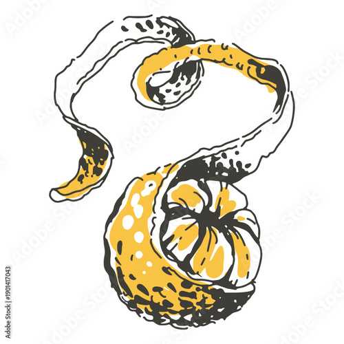 Peeled tangerine cottagecore style