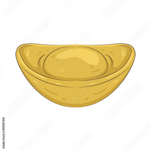 Illustration of Gold Ingot  