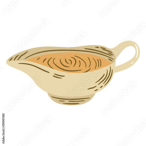 Gravy boat detailed icon