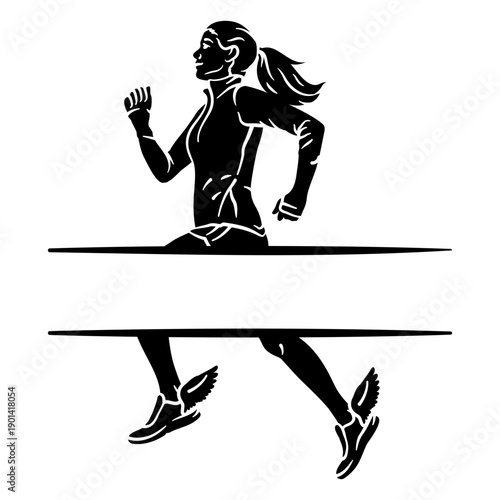Girl running wearing shoes with wings