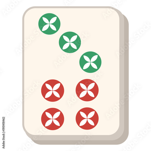 Mahjong seven of dots tile