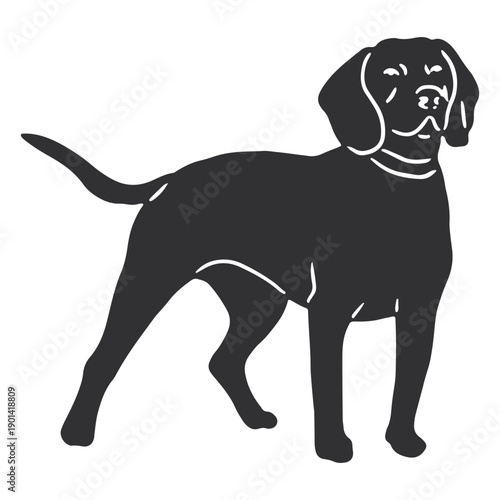 Detailed bavarian dog silhouette