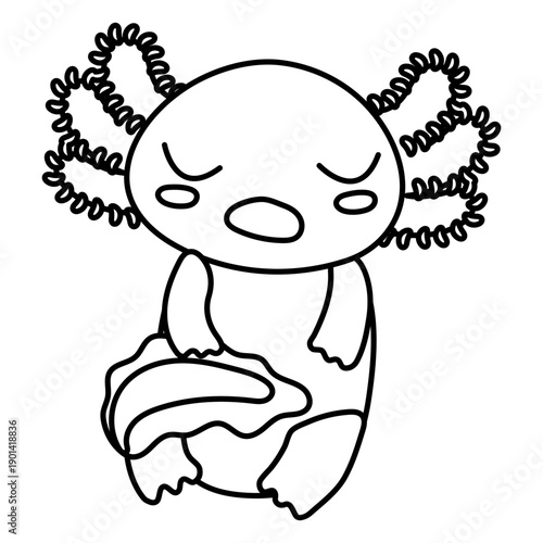 Axolotl stroke resting