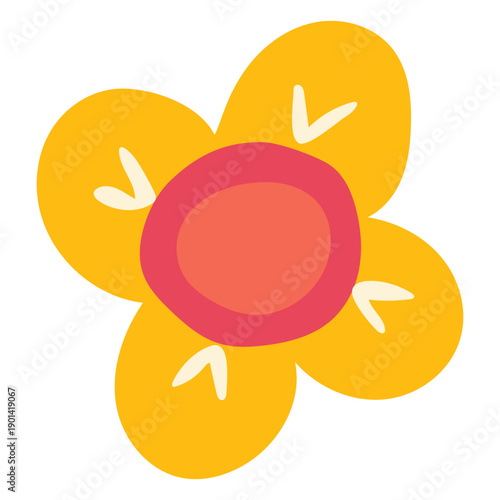 Day of the dead yellow flower flat