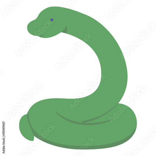 Green snake semi flat