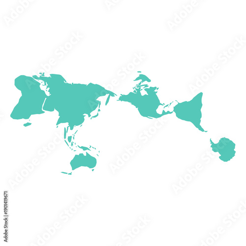 World map flat