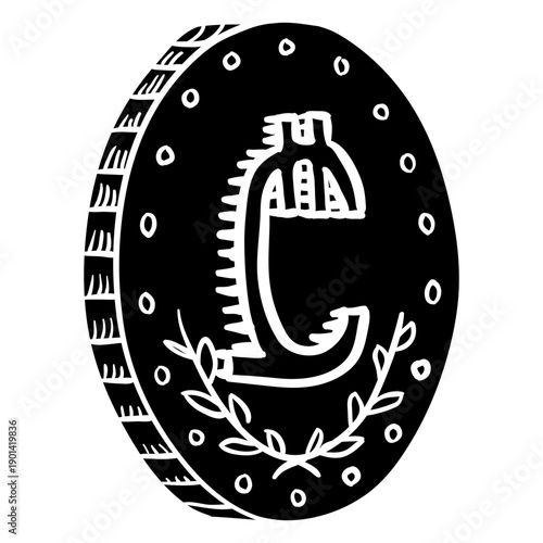 Vintage Georgian Lari Coin