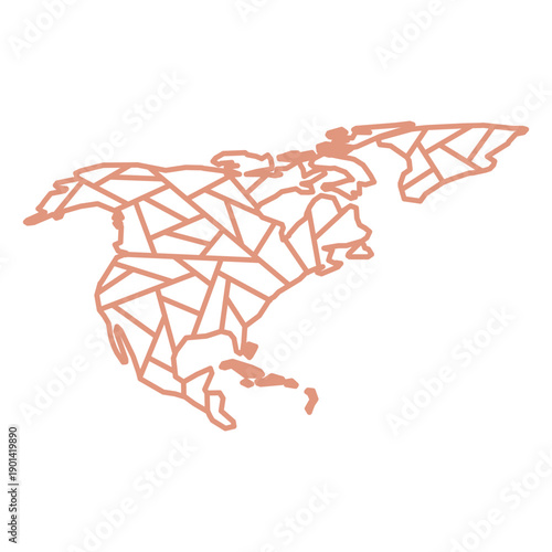 North America Geometric Map