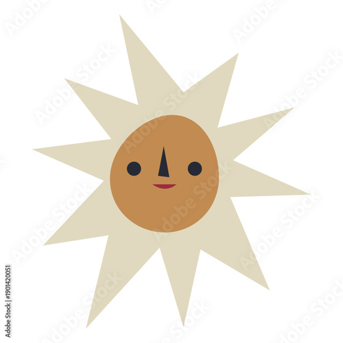 Christmas flat star face