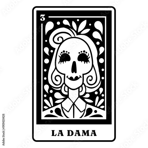 La dama mexican tarot card