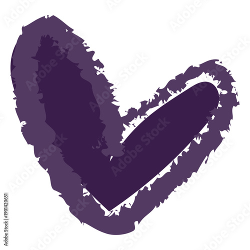 Purple heart semi flat