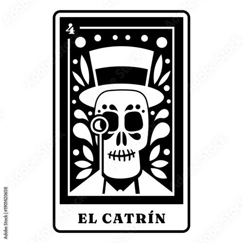 El catr&Atilde;&shy;n mexican tarot card