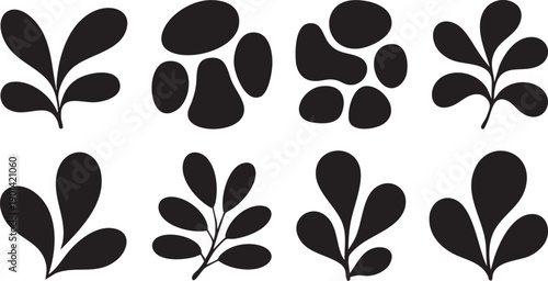 Organic Abstract Hand Drawn Silhouettes