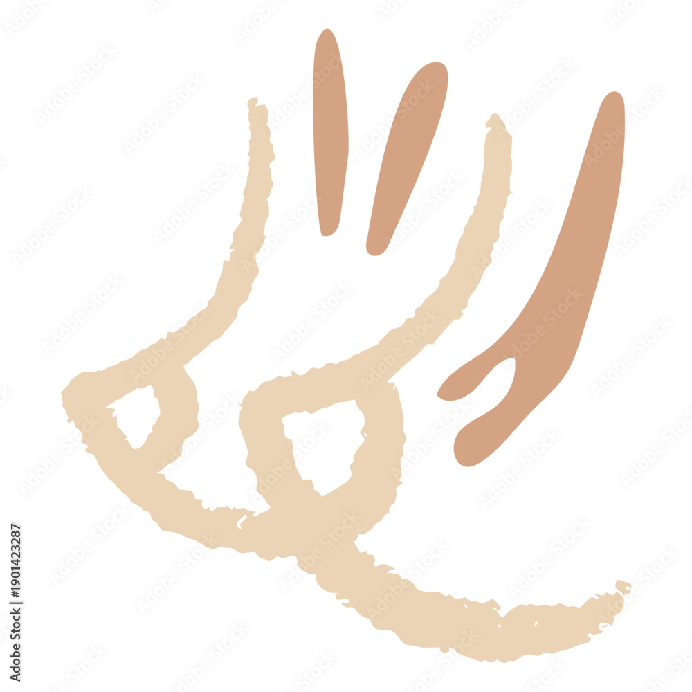 Obraz premium Breast hand drawn feminism