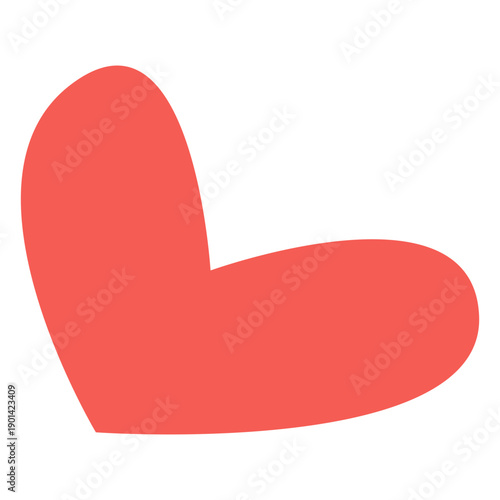 Cute flat pastel heart