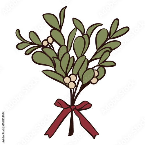 Christmas winter solstice bouquet of leaves