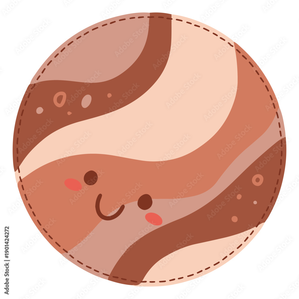 Fototapeta premium Cute planet Jupiter