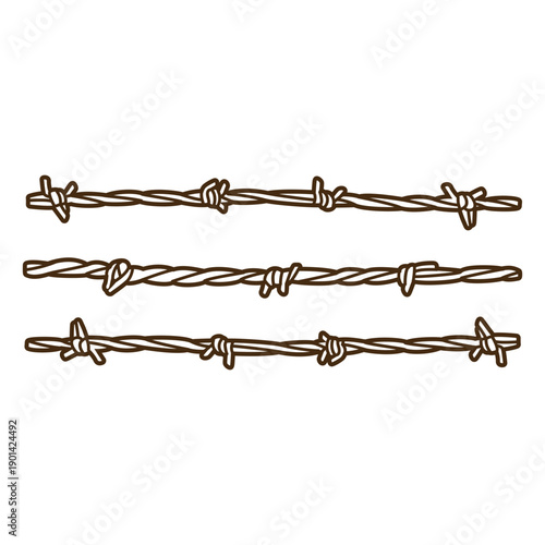 Wild west barbed wire stroke