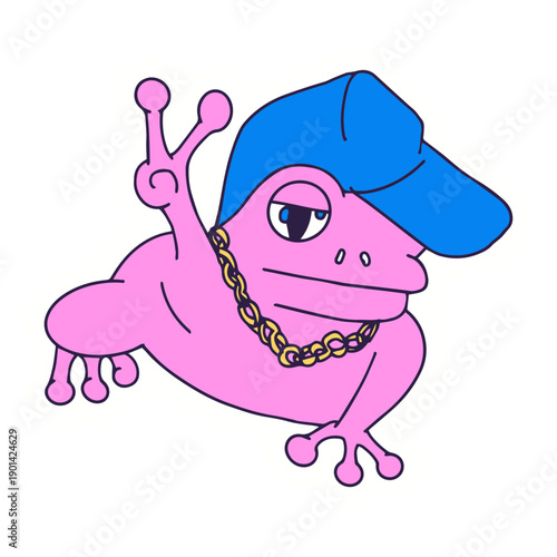 Cool frog color stroke