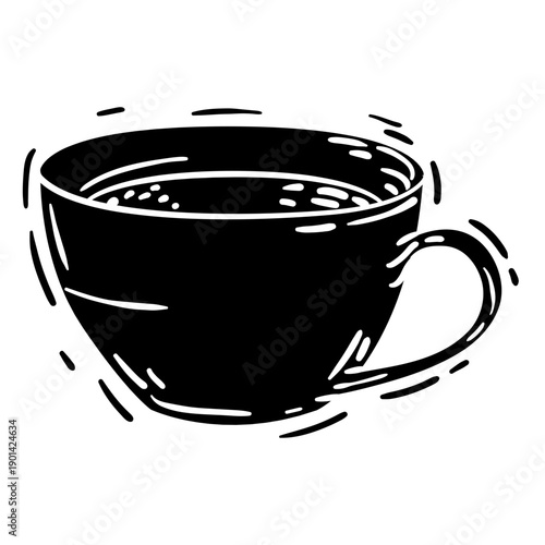 Coffee cup element cut out