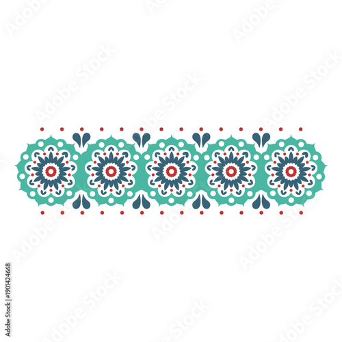 Floral mandala guard in colors