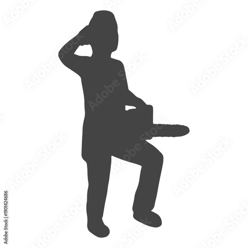 Woodsman chainsaw silhouette