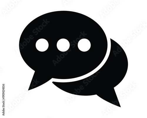 Bubble speech icon, vector design template, simple and clean, ideal for communication interfaces, messaging apps, chat systems, and modern graphic design projects.