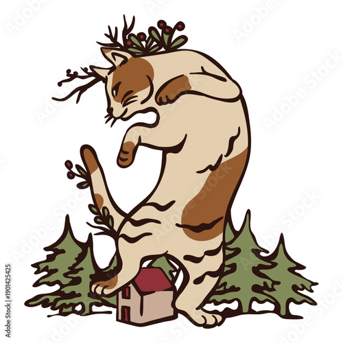 Cat color stroke solstice