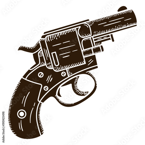 Wild west revolver gun