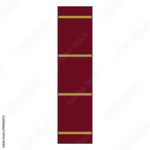 Book bordeaux color stroke spine