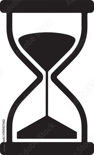 anti-aging hourglass line icon set, simple standby waiting slow down flat design vector illustration on white background
